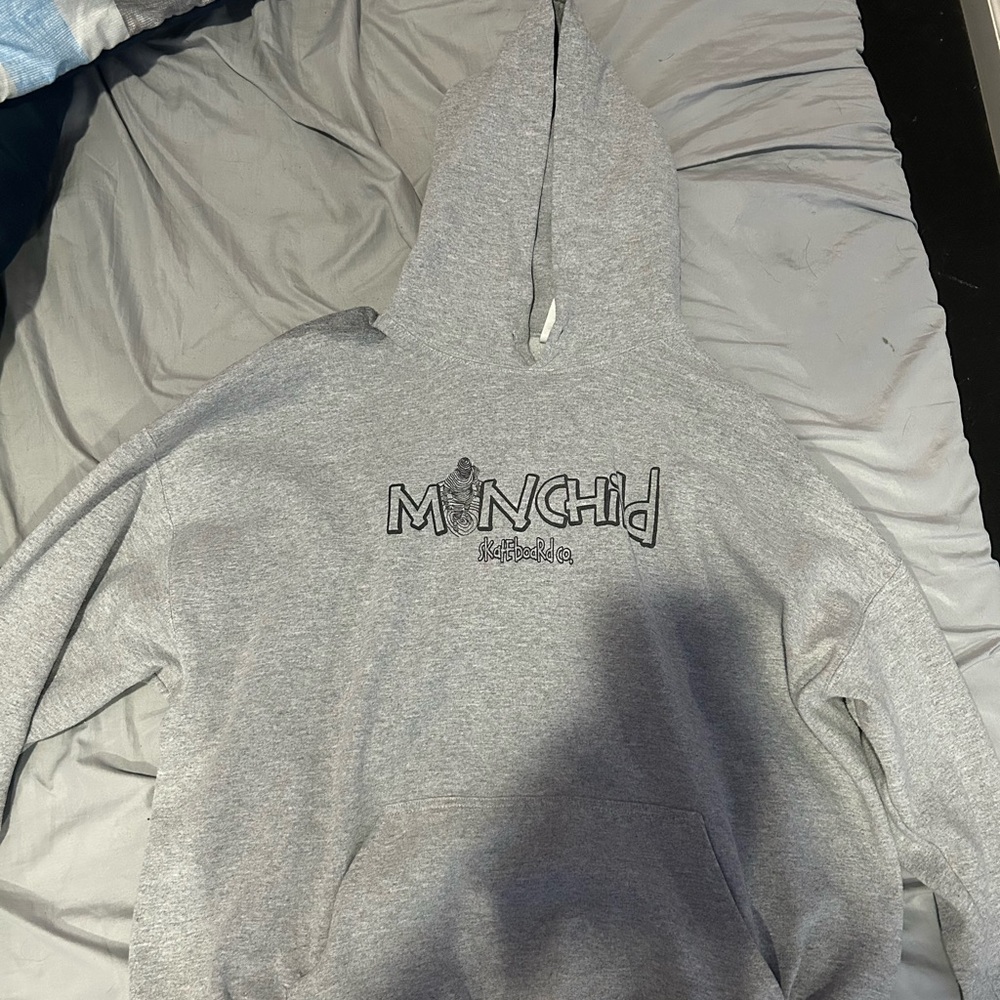 Gray Hoodie with Graphic Print